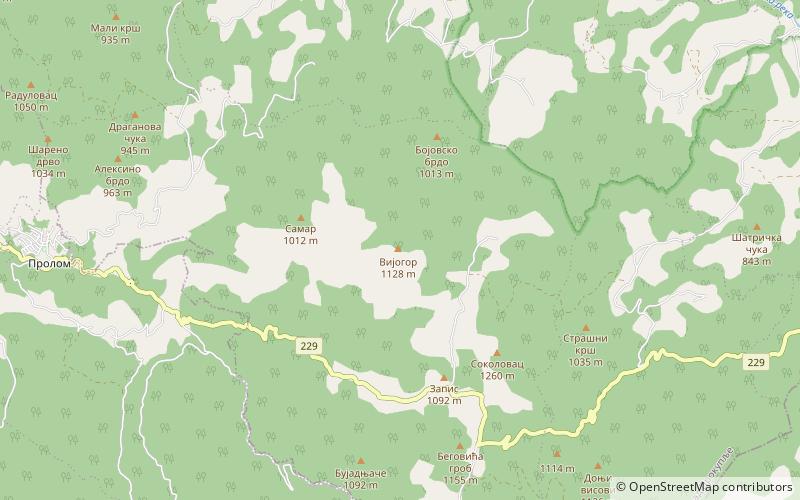 Arbanaška planina location map