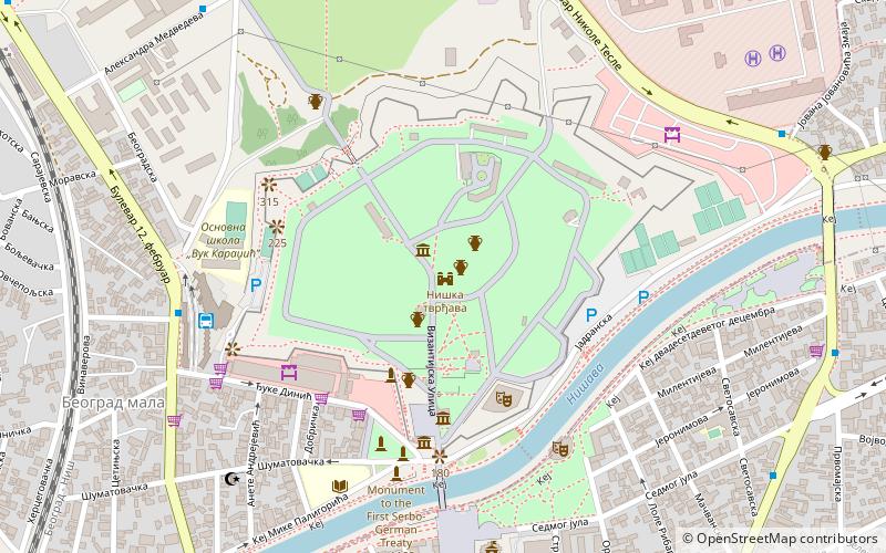Niš Fortress location map