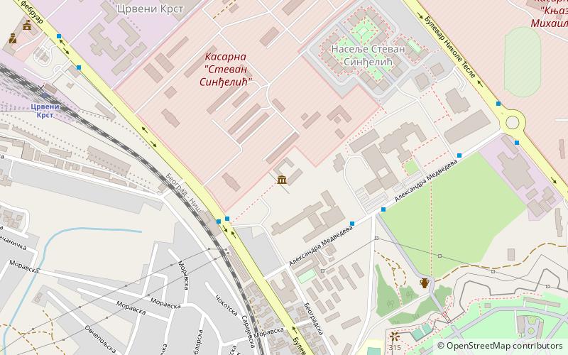 logor crveni krst nisz location map