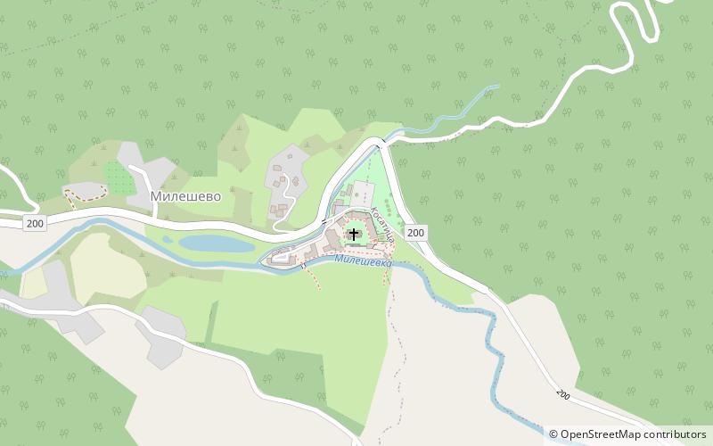 Mileseva Monastery location map