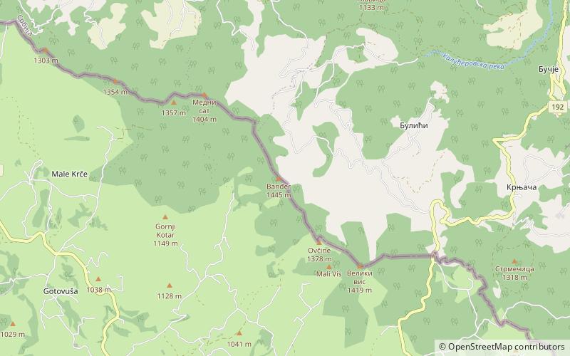 gradina mountain location map