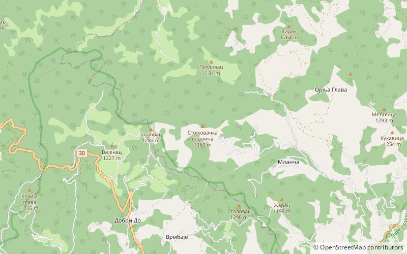 Stojkovačka planina location map