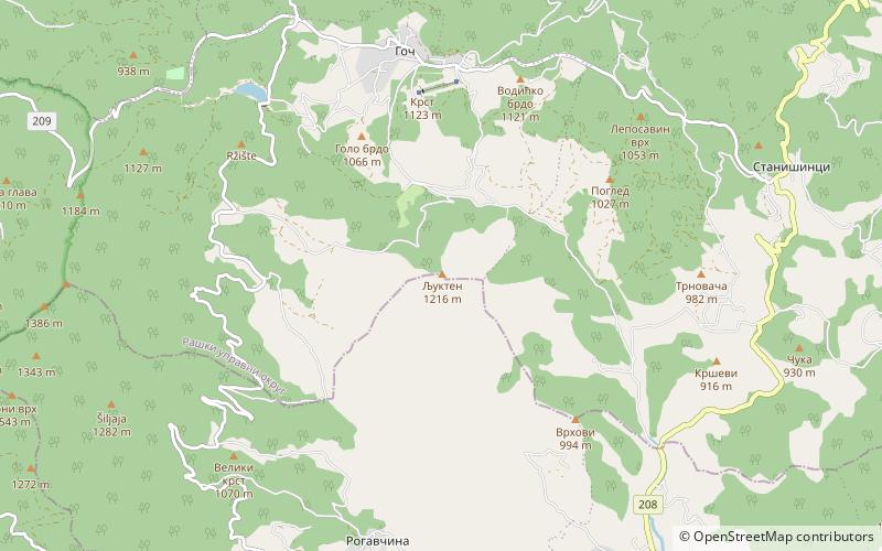 Goč location map