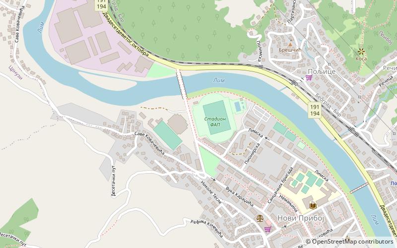 priboj city stadium location map