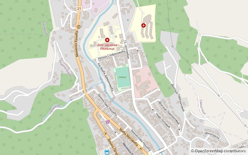 Javor Stadium location map
