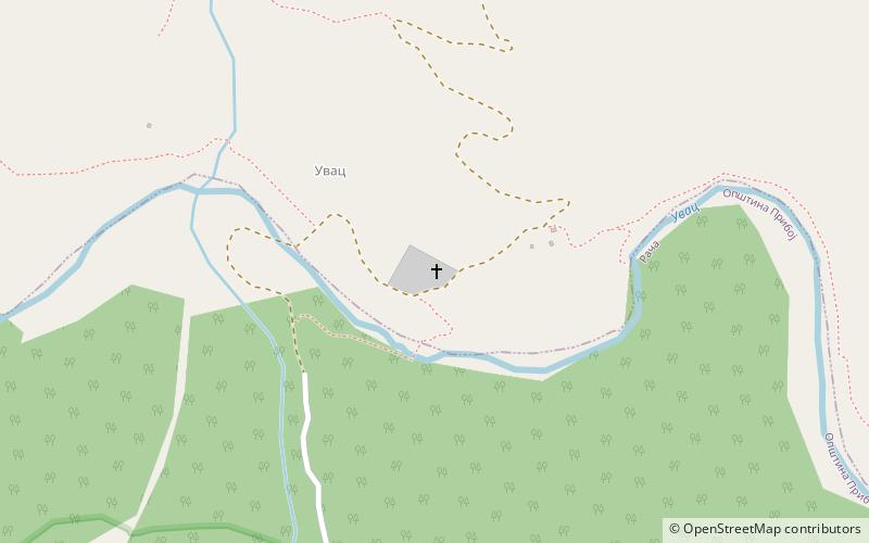Uvac Monastery location map