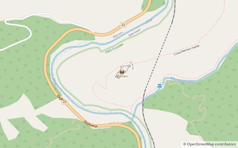 Forteresse de Maglič location map