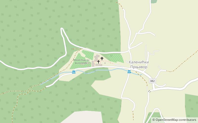 Kalenić monastery location map