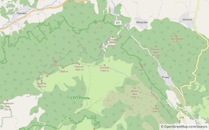 Rtanj location map