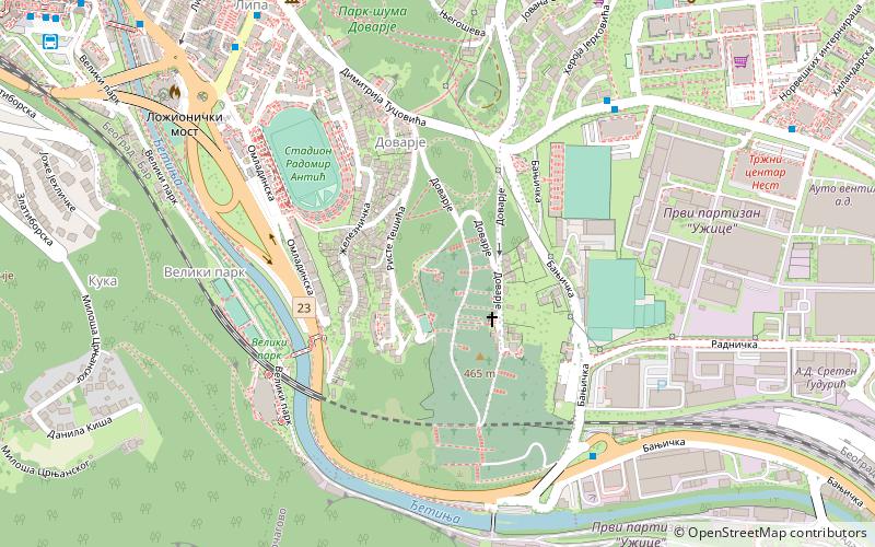 partizanska spomen kosturnica zlatibor location map