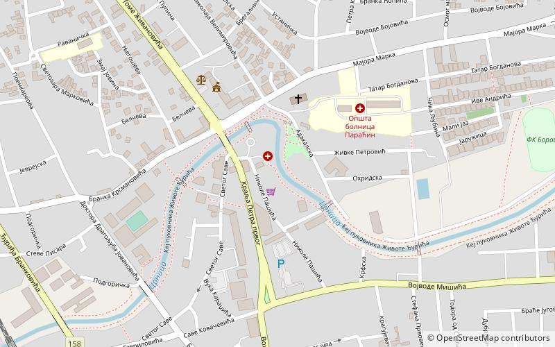 Paraćin location map