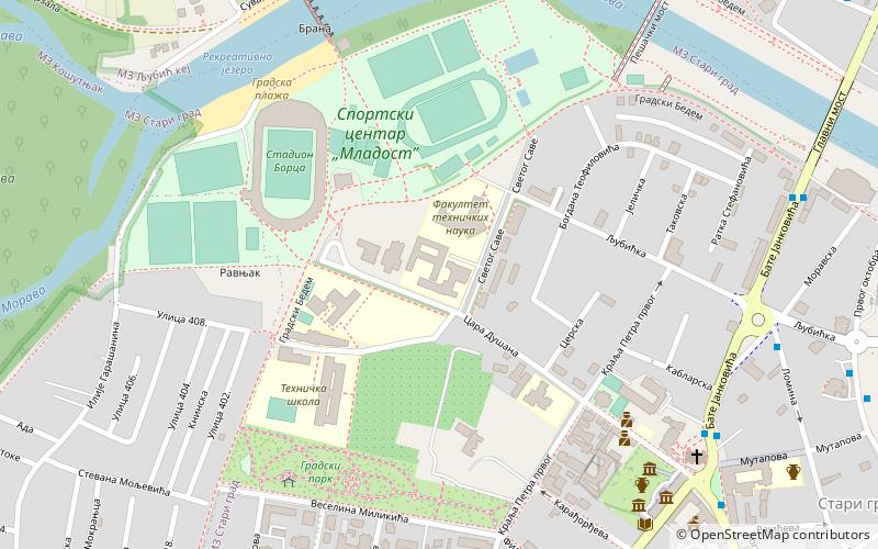 Université de Kragujevac location map