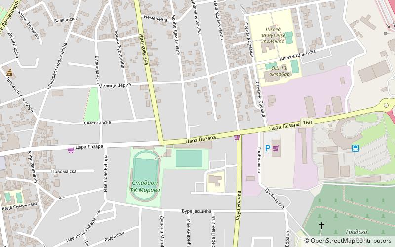 Ćuprija location map