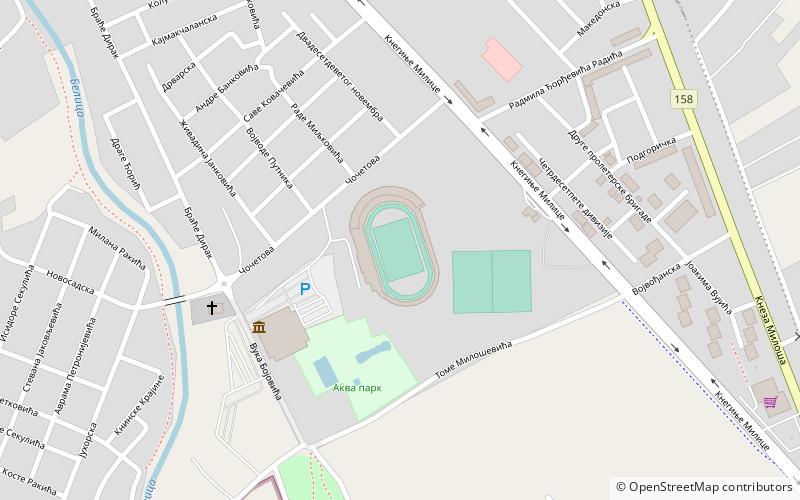 Jagodina City Stadium location map