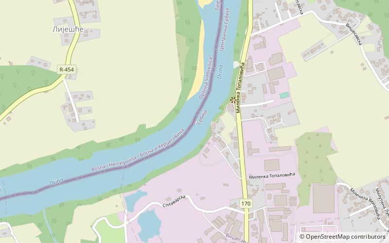 Drina river house location map