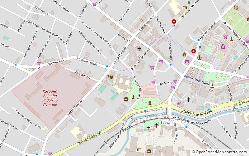 First Kragujevac Gymnasium location map