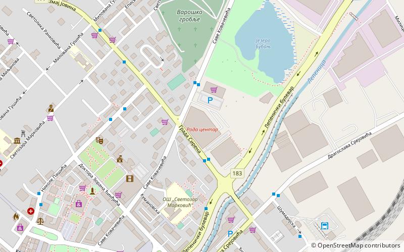 roda centar kragujevac location map