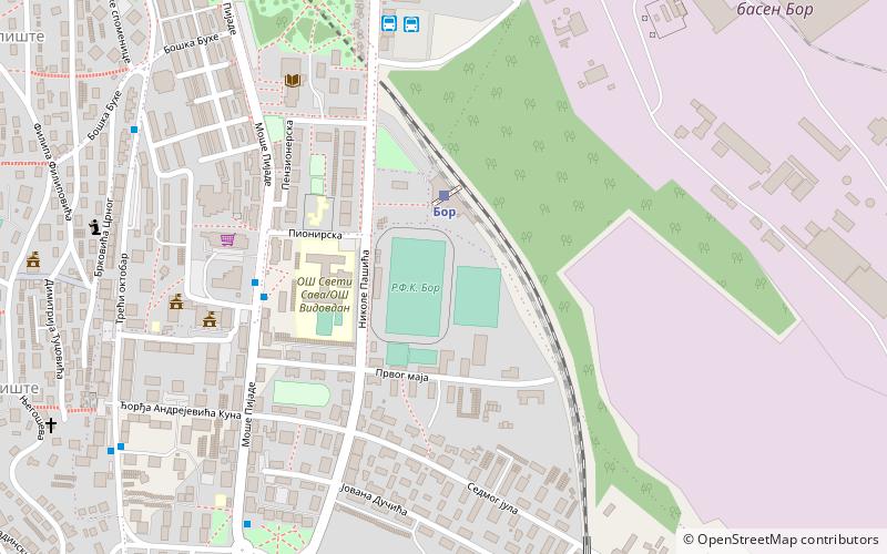FK Bor Stadium location map