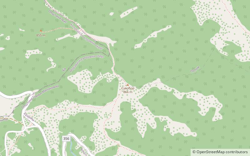 Suvobor location map