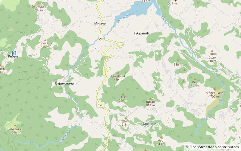 Pustinja Monastery location map