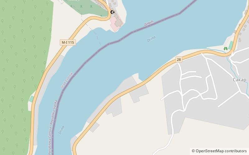 Zvornik Lake location map