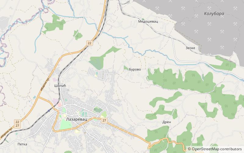 Gedenkkirche in Lazarevac location map