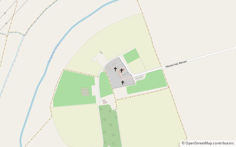 Fenek monastery location map