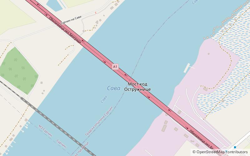 ostruznica bridge belgrad location map