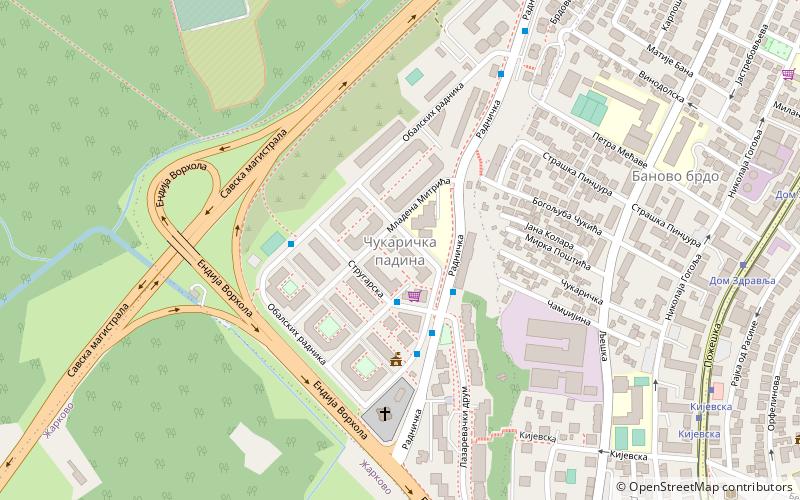 cukaricka padina belgrad location map