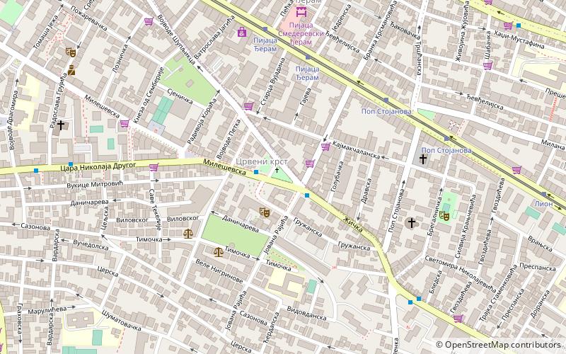 Vozarev Cross location map