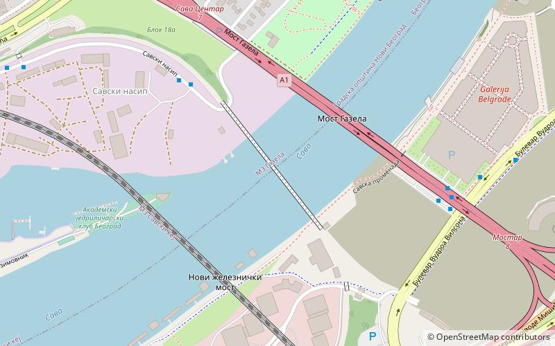 Alte Belgrader Eisenbahnbrücke location map