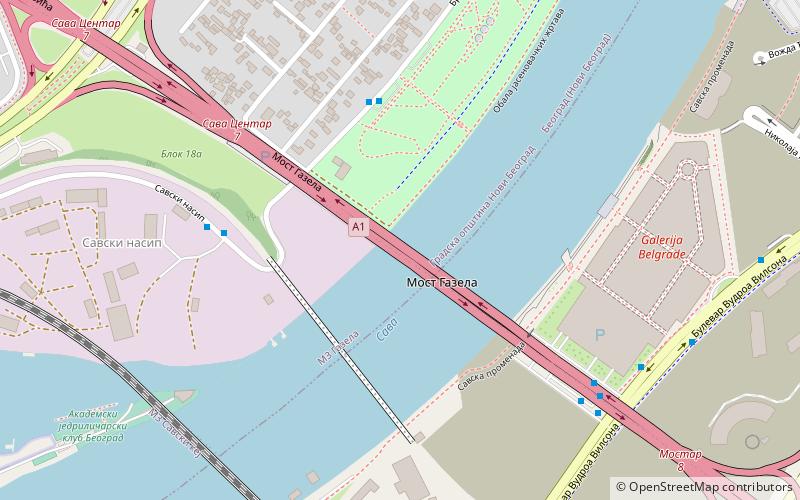 Gazela Bridge location map