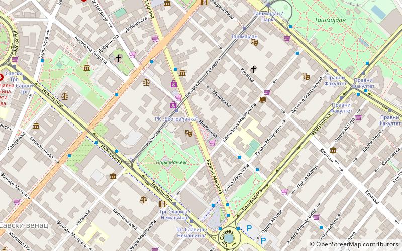 Cvetni trg location map