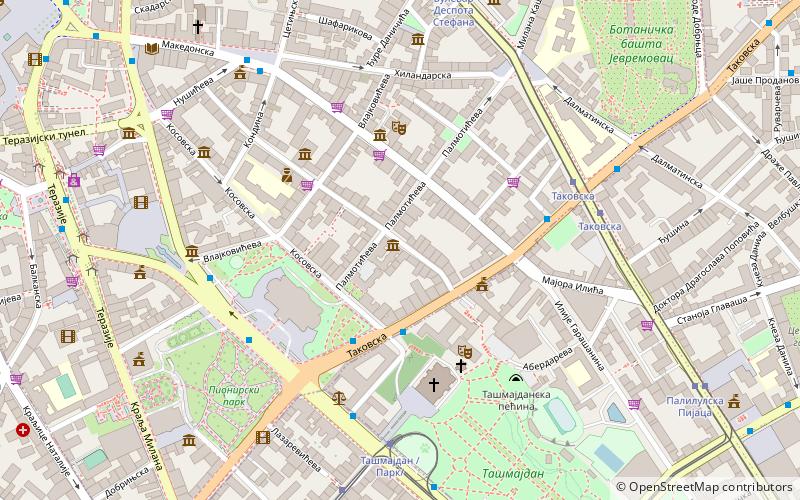 ptt muzej belgrade location map