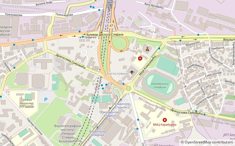 bogoslovija belgrad location map