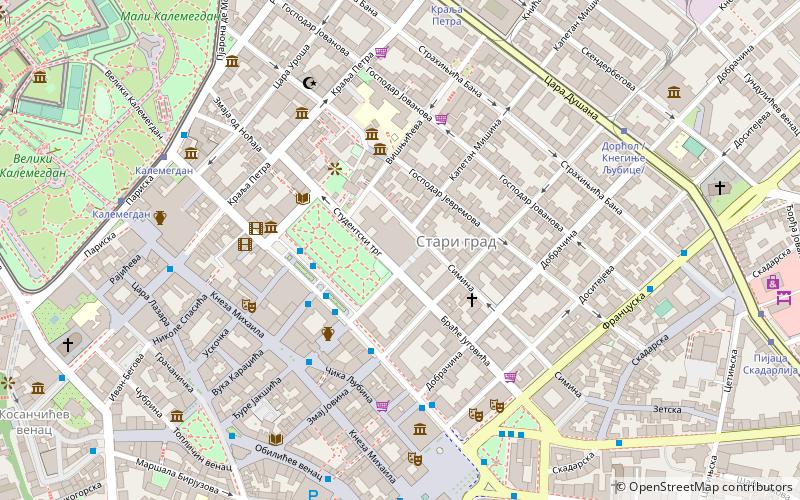 Universität Belgrad location map