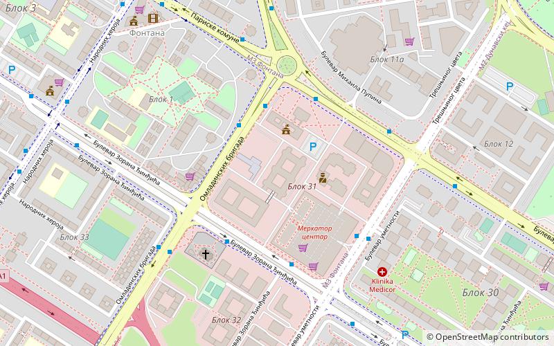 Bourse de Belgrade location map