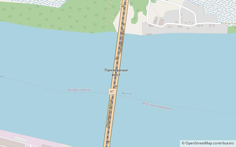 Pančevo-Brücke location map