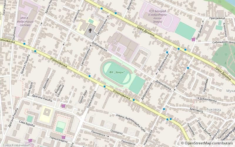 Stade Zemun location map