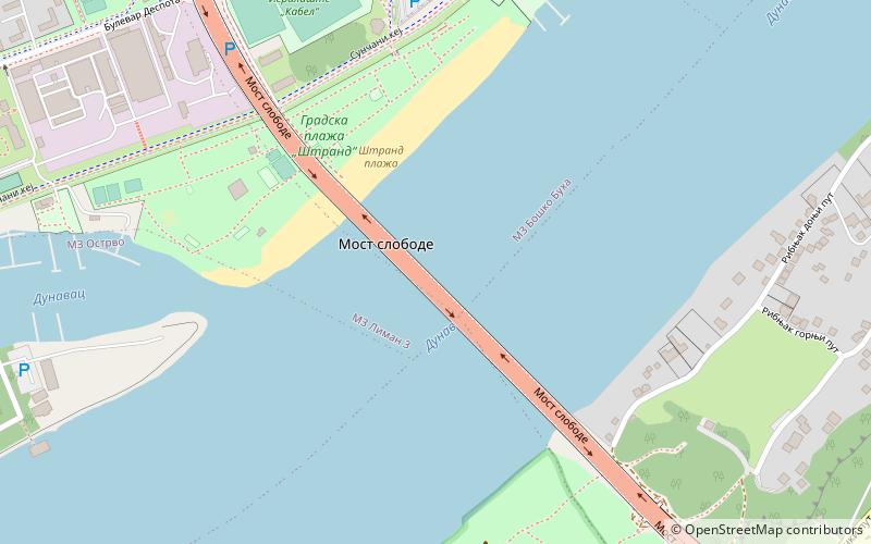 Freiheitsbrücke location map