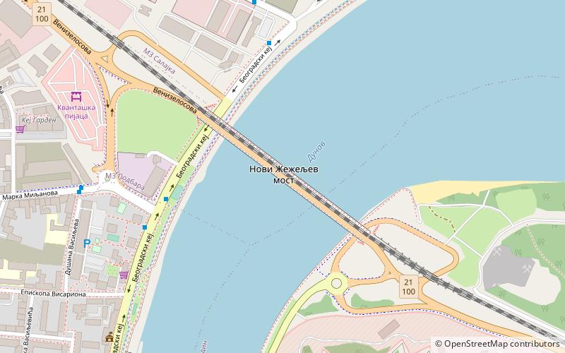 Žeželj Bridge location map