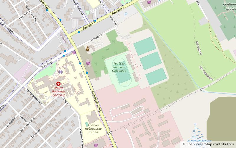 Gradski Stadion Subotica location map