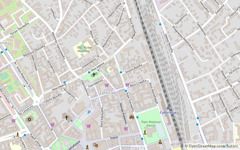 Subotica Synagogue location map