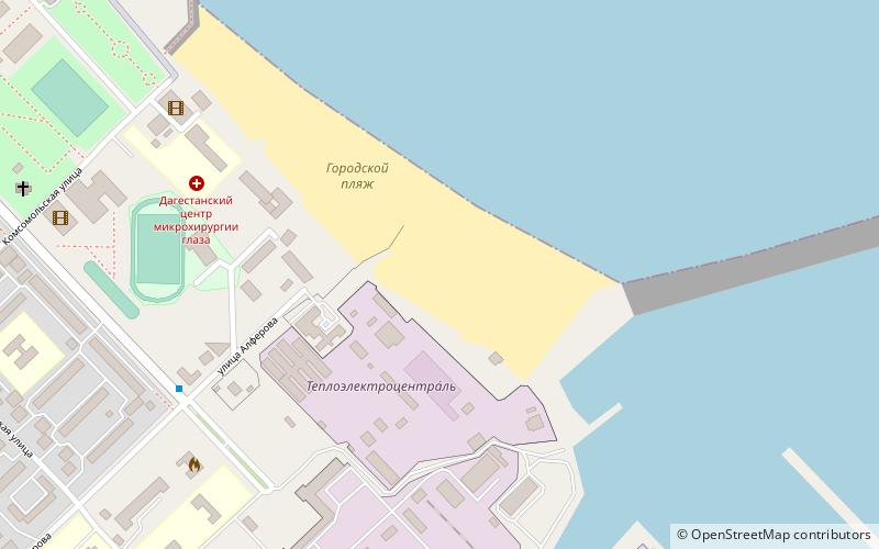 city beach kaspiysk location map