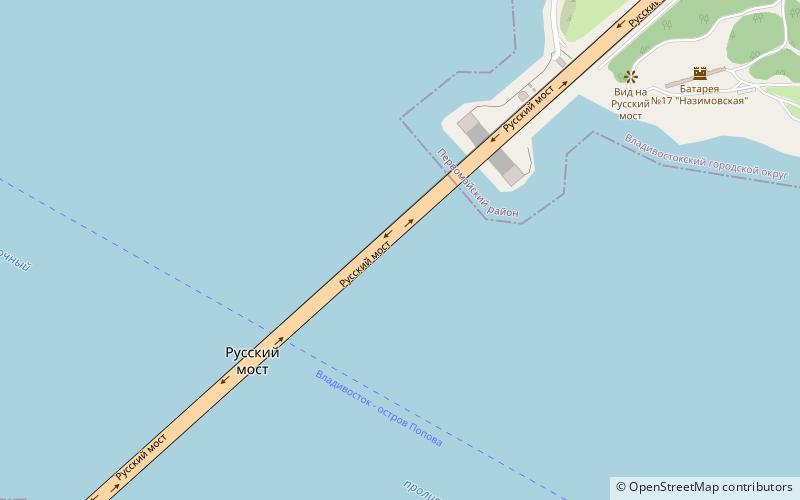 Russky Bridge location map