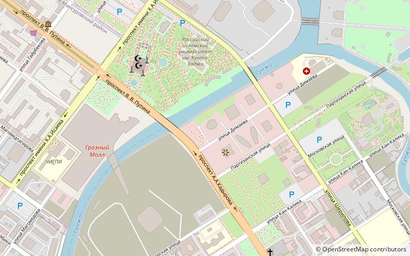 Grozny-City Towers Facade Clocks location map