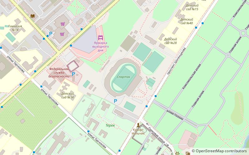 Spartak Stadium location map