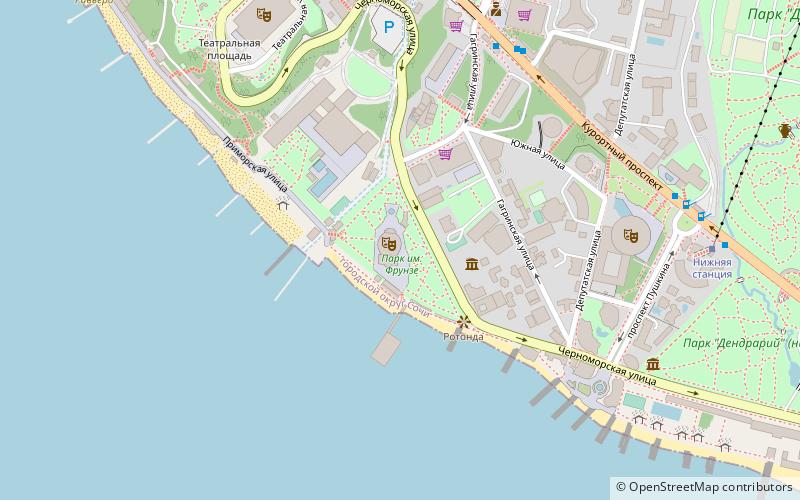 frunze park sochi location map