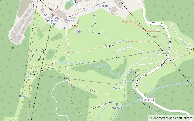 Rosa Chutor Extreme Park location map