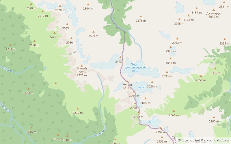 Monte Chugush location map